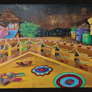 Diwali Painting Jigsaw Puzzle Rectangle