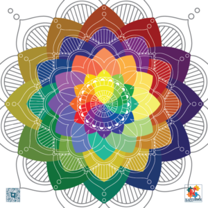 Mandala Jigsaw Puzzle - Rainbow White